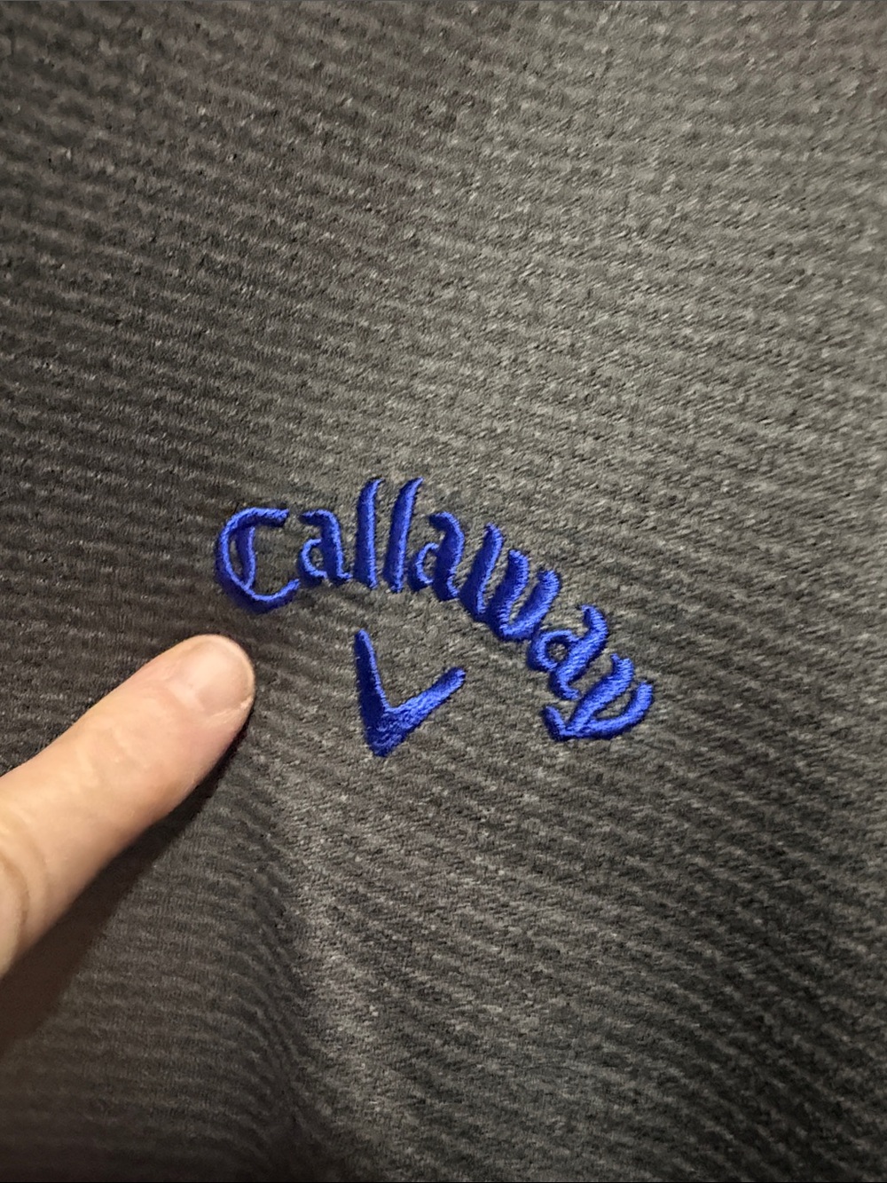 Callaway Black Polo with Blue Embroidered Logo